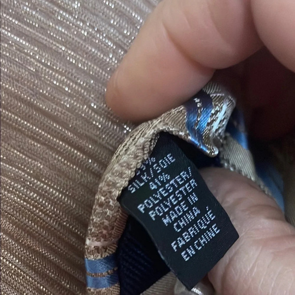 Michael Kors Gold and Blue Tie Elegant Silk - Picture 5 of 5
